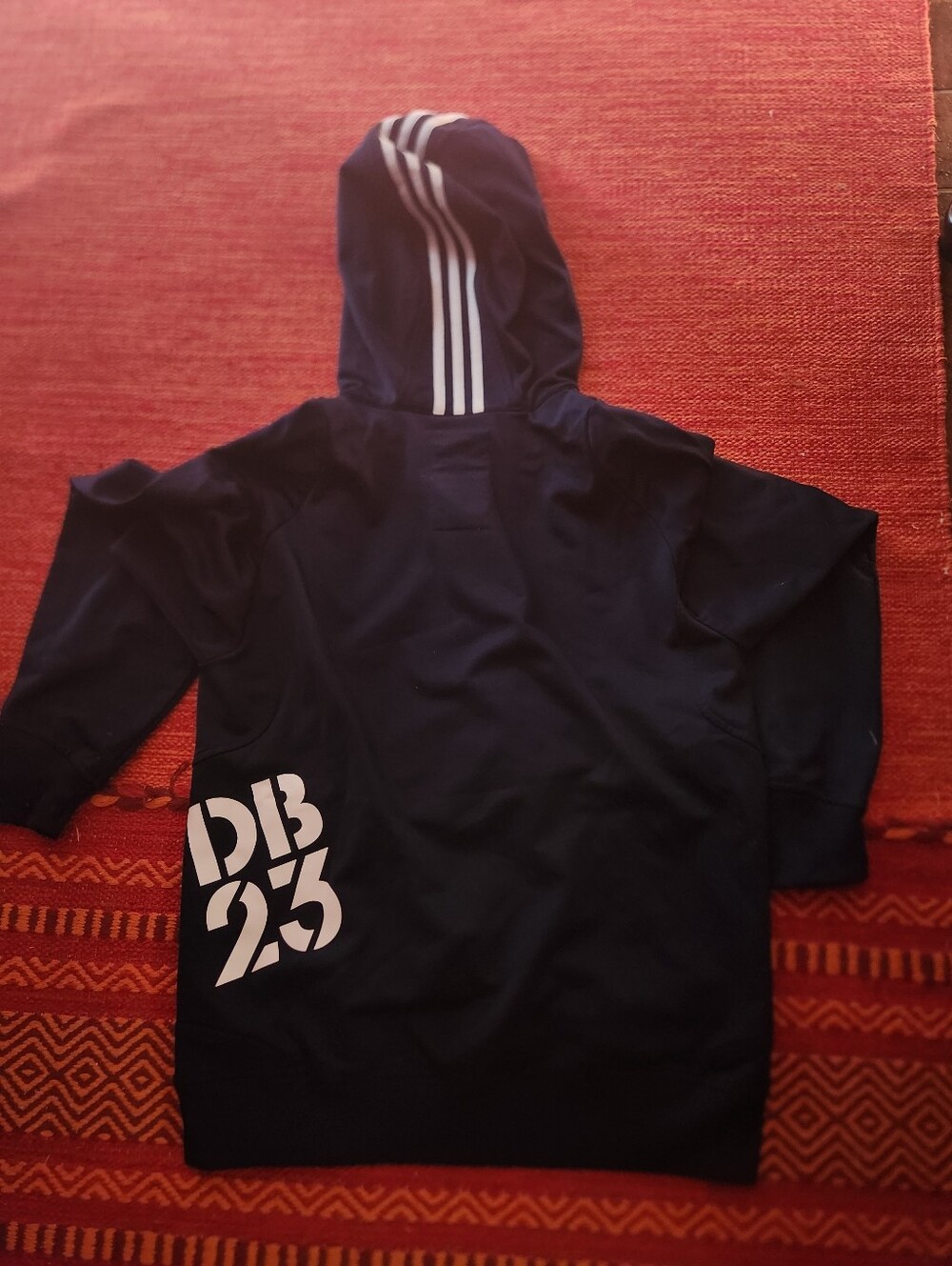 Rare David Beckhman Adidas LA Galaxy Navy Hooded Pullover - Picture 6 of 16